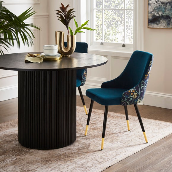 Ariana Set of 2 Dining Chairs, Havisham Print Velvet, product image 9