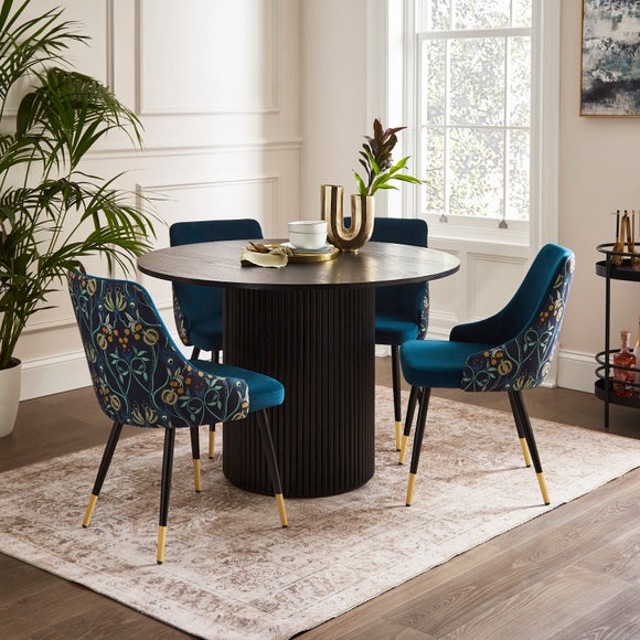 Ariana Set of 2 Dining Chairs, Havisham Print Velvet, product image 10