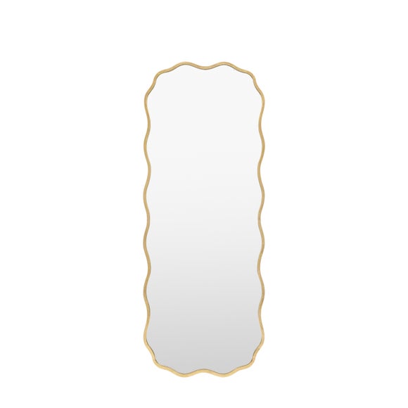 Eula Wavy Rectangle Full Length Leaner Mirror