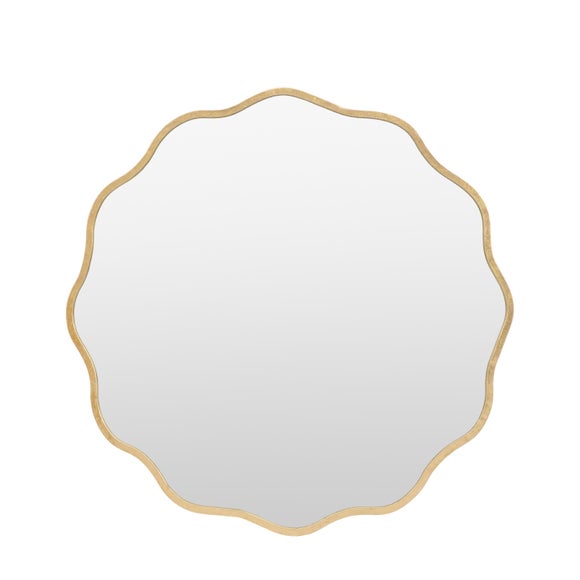 Eula Wavy Round Wall Mirror