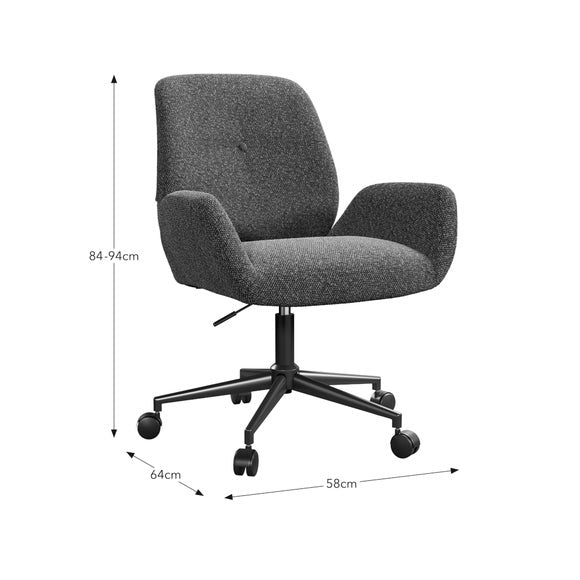 Ginny Boucle Swivel Office Chair, product image 8