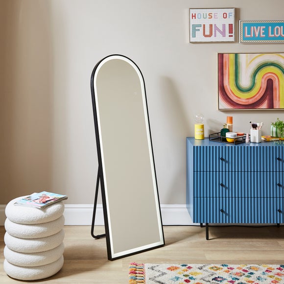 Arched Light Up Full Length Free Standing Cheval Mirror, product image 1