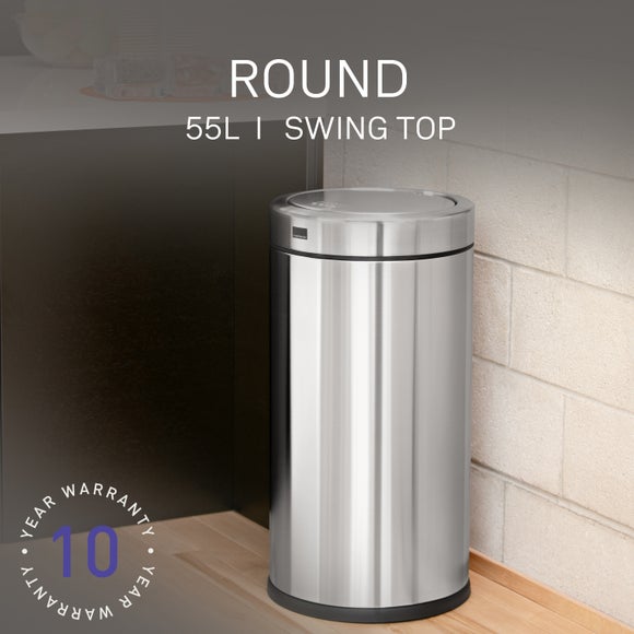 Simplehuman 55L Stainless Steel Swing Top Bin