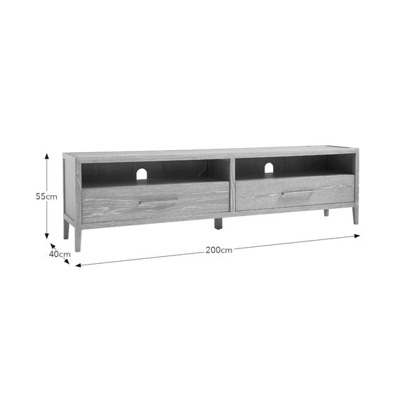 Holden Superwide TV Unit for TVs up to 80", Oak