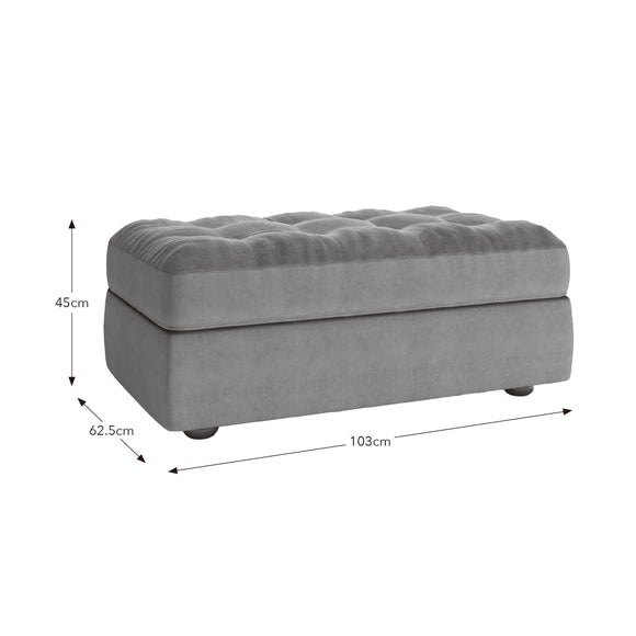 Zoe II Velvet Storage Footstool, product image 30