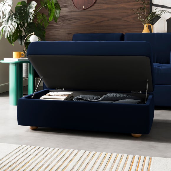 Zoe II Velvet Storage Footstool, product image 12
