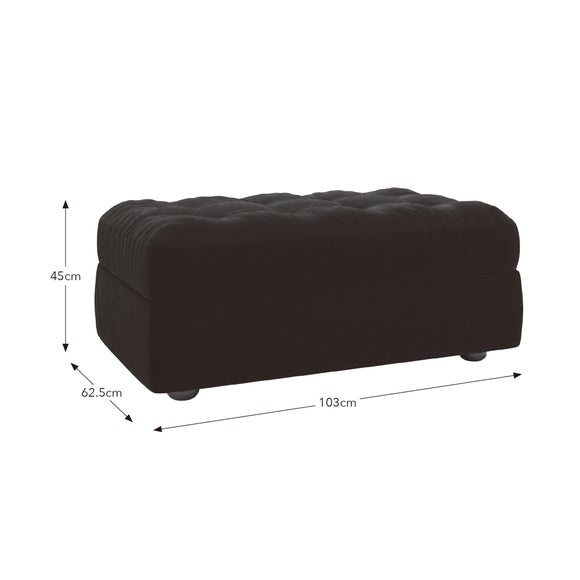 Zoe II Velvet Storage Footstool, product image 20