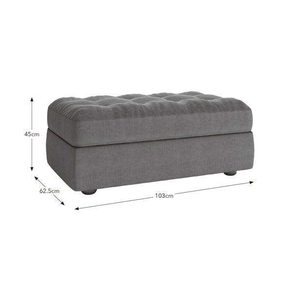Zoe II Velvet Storage Footstool, product image 10