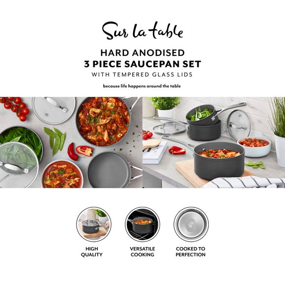 Sur La Table Core 3 Piece Saucepan Set
