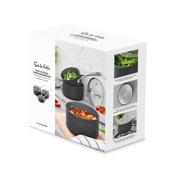 Sur La Table Core 3 Piece Saucepan Set