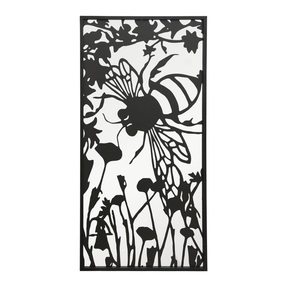 Kirkby Bumble Bee Silhouette Rectangle Indoor Outdoor Wall Mirror