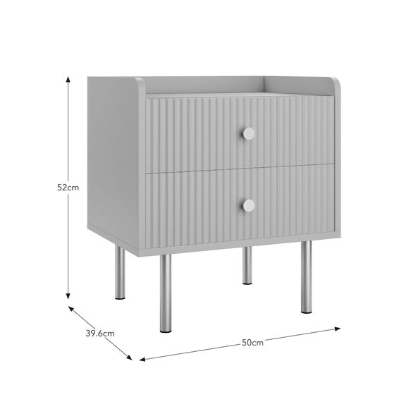 Georgi 2 Drawer Bedside Table, product image 15