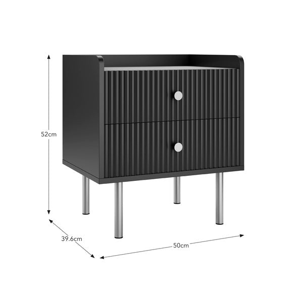 Georgi 2 Drawer Bedside Table, product image 7