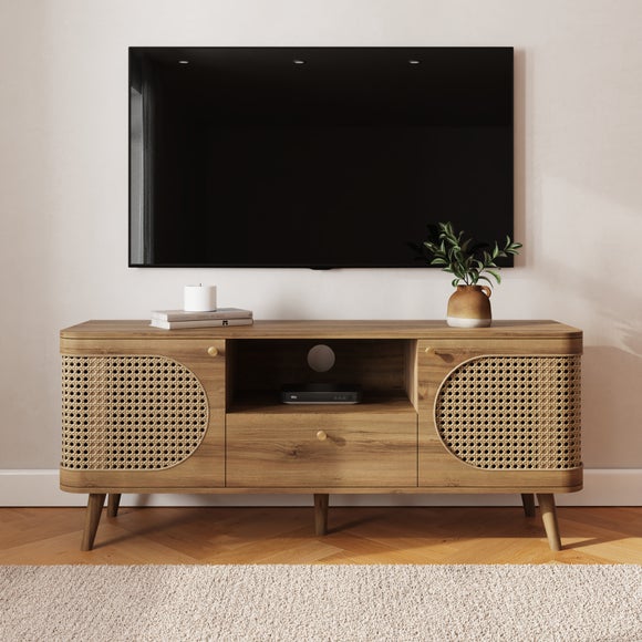 Sorrel Wide TV Unit for TVs up to 55", Wood Effect