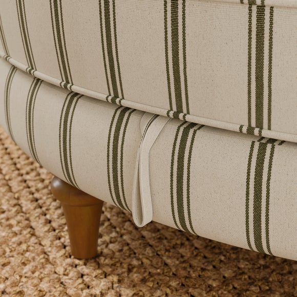 Beatrice II Folkstone Stripe Oval Snuggle Storage Footstool