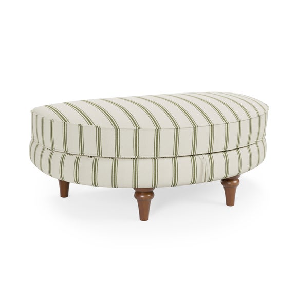 Beatrice II Folkstone Stripe Oval Snuggle Storage Footstool