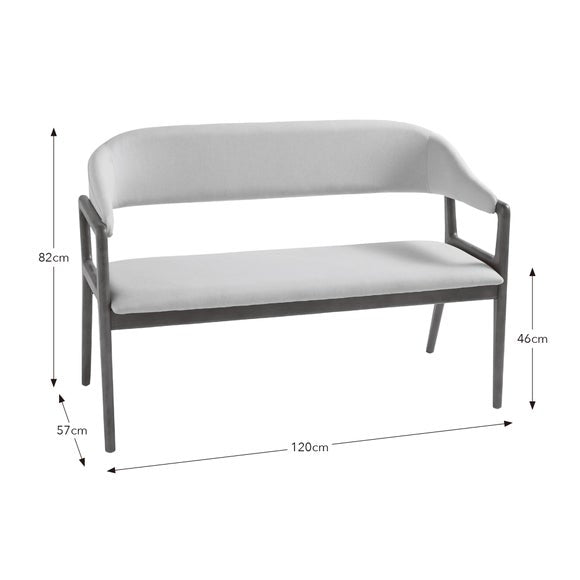 Hugh Dining Bench, Fabric