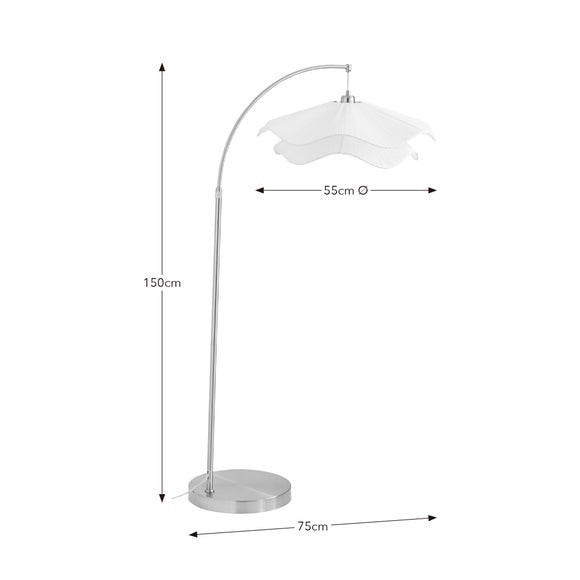 Lilly Adjustable Arc Floor Lamp
