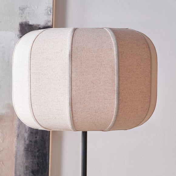 Pacific Lifestyle Oscar Metal and Linen Structured Floor Lamp