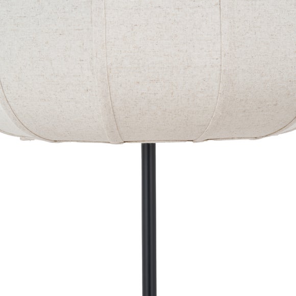 Pacific Lifestyle Oscar Metal and Linen Structured Floor Lamp