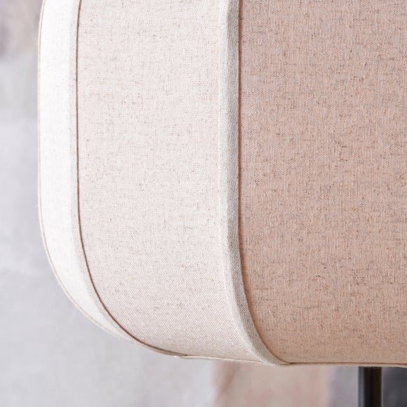 Pacific Lifestyle Oscar Metal and Linen Structured Floor Lamp