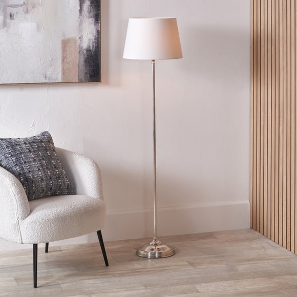 Pacific Lifestyle Auden Metal Stick Floor Lamp with Adelaide Tapered Cotton Mix Lampshade, product image 8