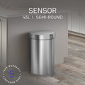Simplehuman 45L Semi-Round Sensor Bin with Liner Pocket
