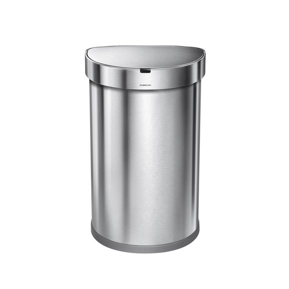 Simplehuman 45L Semi-Round Sensor Bin with Liner Pocket