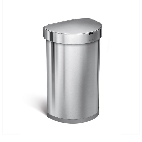 Simplehuman 45L Semi-Round Sensor Bin with Liner Pocket