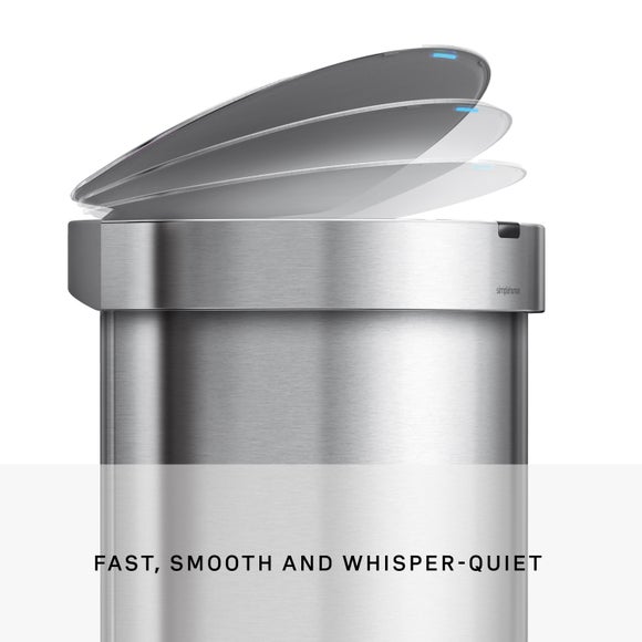 Simplehuman 45L Semi-Round Sensor Bin with Liner Pocket