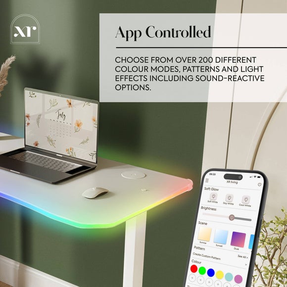 X Rocker Oka LED Compact Office Desk, product image 4