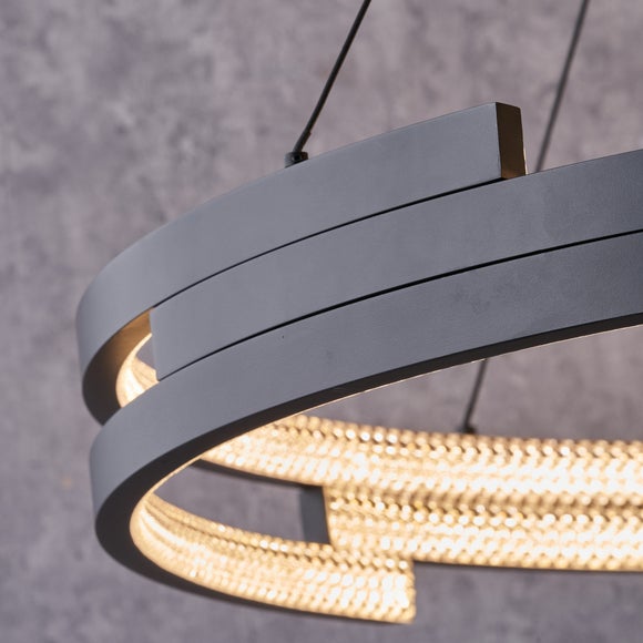 Return - Pacific Lifestyle Sienna Adjustable LED Pendant Light, Black