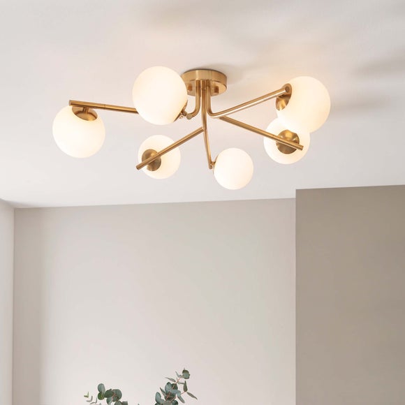 Vogue Arlo 6 Light Semi Flush Ceiling Light
