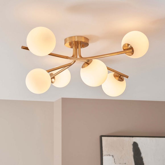 Vogue Arlo 6 Light Semi Flush Ceiling Light