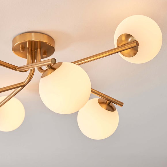 Vogue Arlo 6 Light Semi Flush Ceiling Light