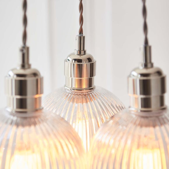 Vogue Sturt 3 Light Ribbed Adjustable Cluster Ceiling Light, product image 10