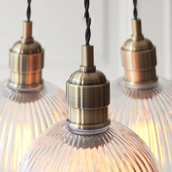 Vogue Sturt 3 Light Ribbed Adjustable Cluster Ceiling Light, product image 3