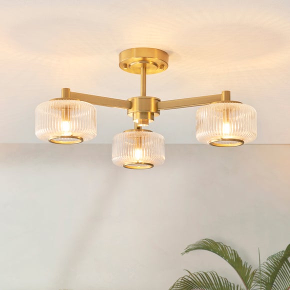 Vogue Jake 3 Light Semi Flush Ceiling Light