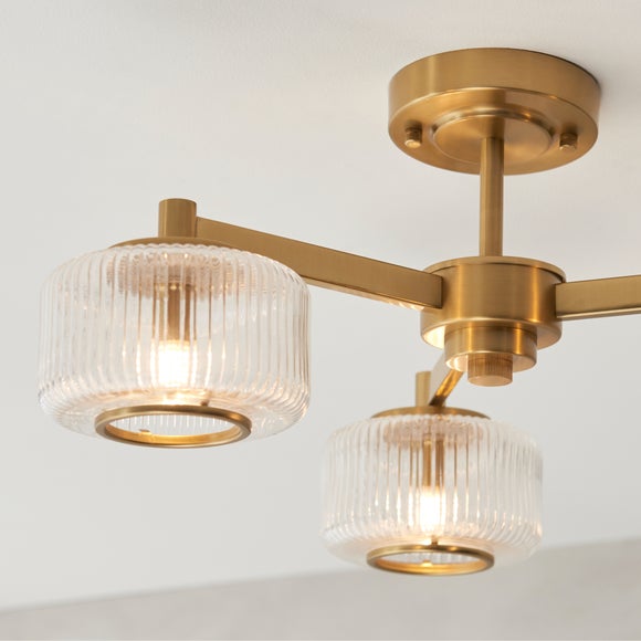 Vogue Jake 3 Light Semi Flush Ceiling Light