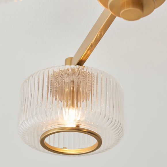 Vogue Jake 3 Light Semi Flush Ceiling Light