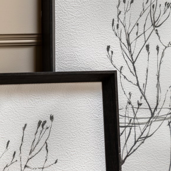 Cedar and Sage Set of 2 Botanical Linework Framed Prints