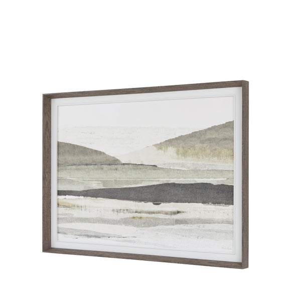 Cedar and Sage Landscape Morning Haze Framed Canvas